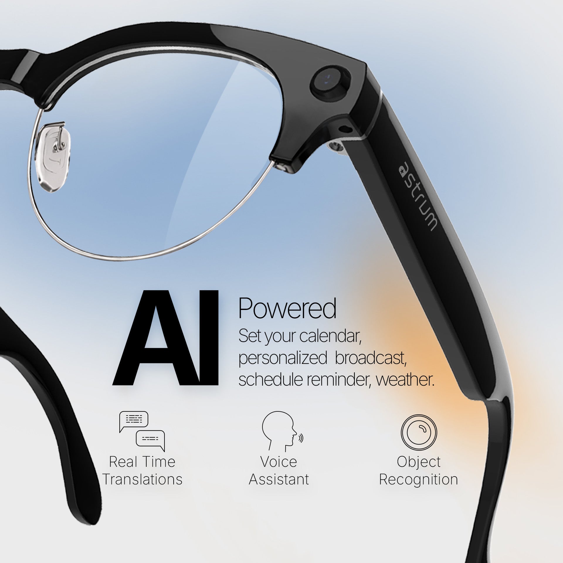 AI Smart Glasses 32MP, 4GB, Open-Ear Audio – SG-V03H