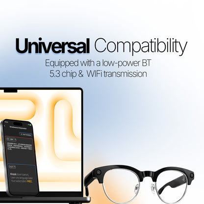 AI Smart Glasses 32MP, 4GB, Open-Ear Audio – SG-V03H